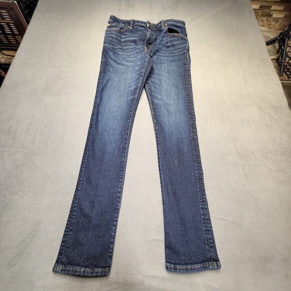 American Eagle Jeans Mens 30x32 Blue Slim Straight Stretch Distressed Denim - Picture 1 of 10
